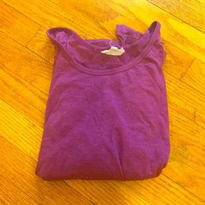 purple athlete shirt